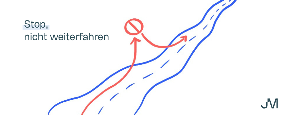 Wenn das Mitarbeitergespräch schief läuft: Stop, anstatt weiterzumachen. 